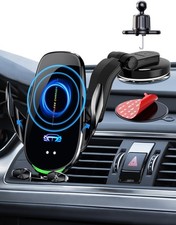 15W Wireless Car Charger Mount Auto Clamp Fast Charging Phone Holder