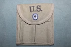 US Military Issue WW2 M1 Carbine Ammo Magazine Stock Belt Pouch Khaki CanvasAZ98