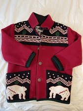 Vintage 90s LANYA Wool Jacket M Youth Gay Ellis Nordic USA Scandinavian Vermont