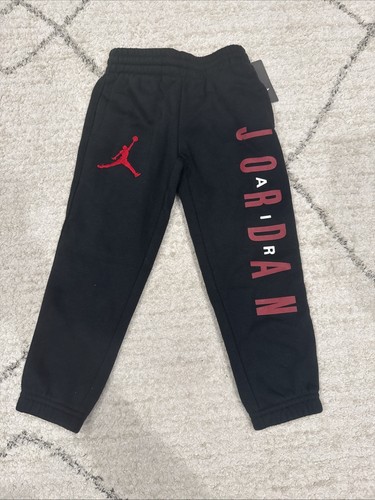 KIDS NIKE AIR JORDAN SWEATPANTS BLACK 852101-KR5 SIZE 4 - Picture 1 of 1