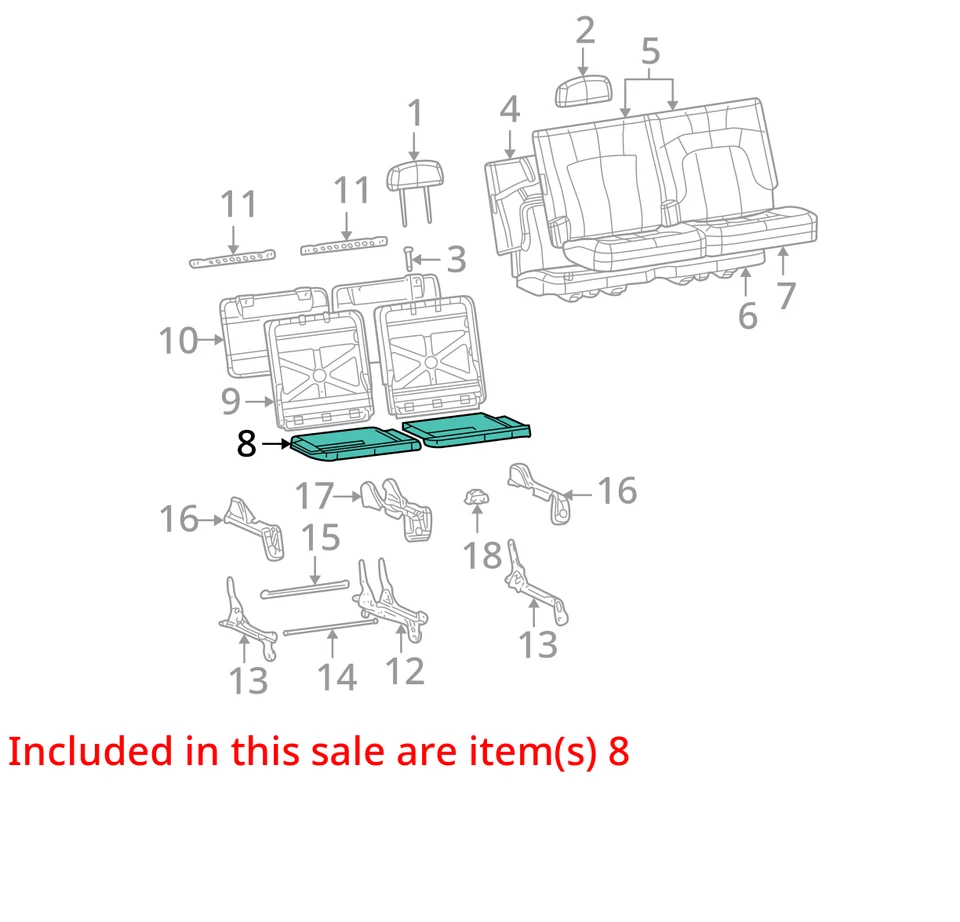 Funda para GMC CHEVROLET TRAILBLAZER EXT ENVOY XL 2002-2004 15206678 - NUEVA OEM Foto 2 de 3
