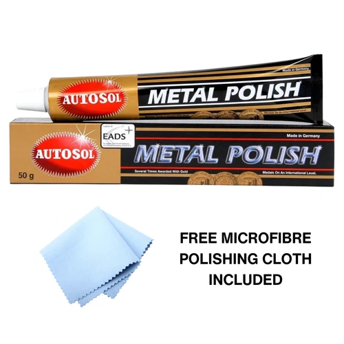 Autosol Metal Polish 50g 37.5ml Chrome Alloy Steel Brass Restorer Cleaner AU