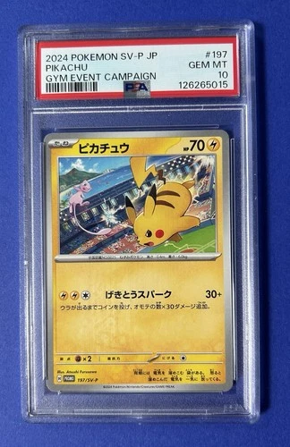2024 Pokémon SV-P JP Pikachu Gym Event Campaign #197 PSA 10 GEM MT