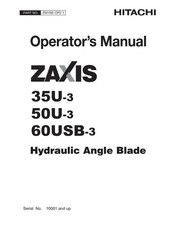 MANUALE OPERATORI ESCAVATORE HITACHI ZAXIS ZX 50U-3 60USB-3