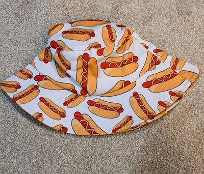 Hot Dog Floppy Hat Bucket Hat Mustard New Never Worn NWOT Unisex
