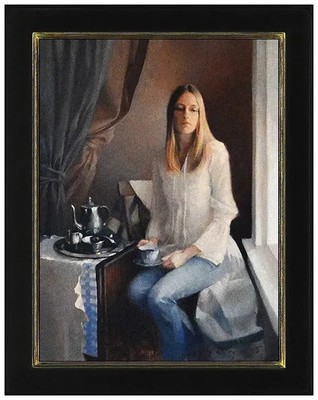 David Gray Original Oil Painting On Board Female Portrait Signed Framed Artwork