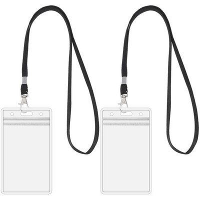 2er Set Ausweishüllen mit Lanyards,  und Robuster Schutz für Karten
