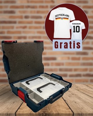 Bosch Professional L-BOXX 102 Set 4 tlg.+ Gratis Personalisiertes Fan Shirt