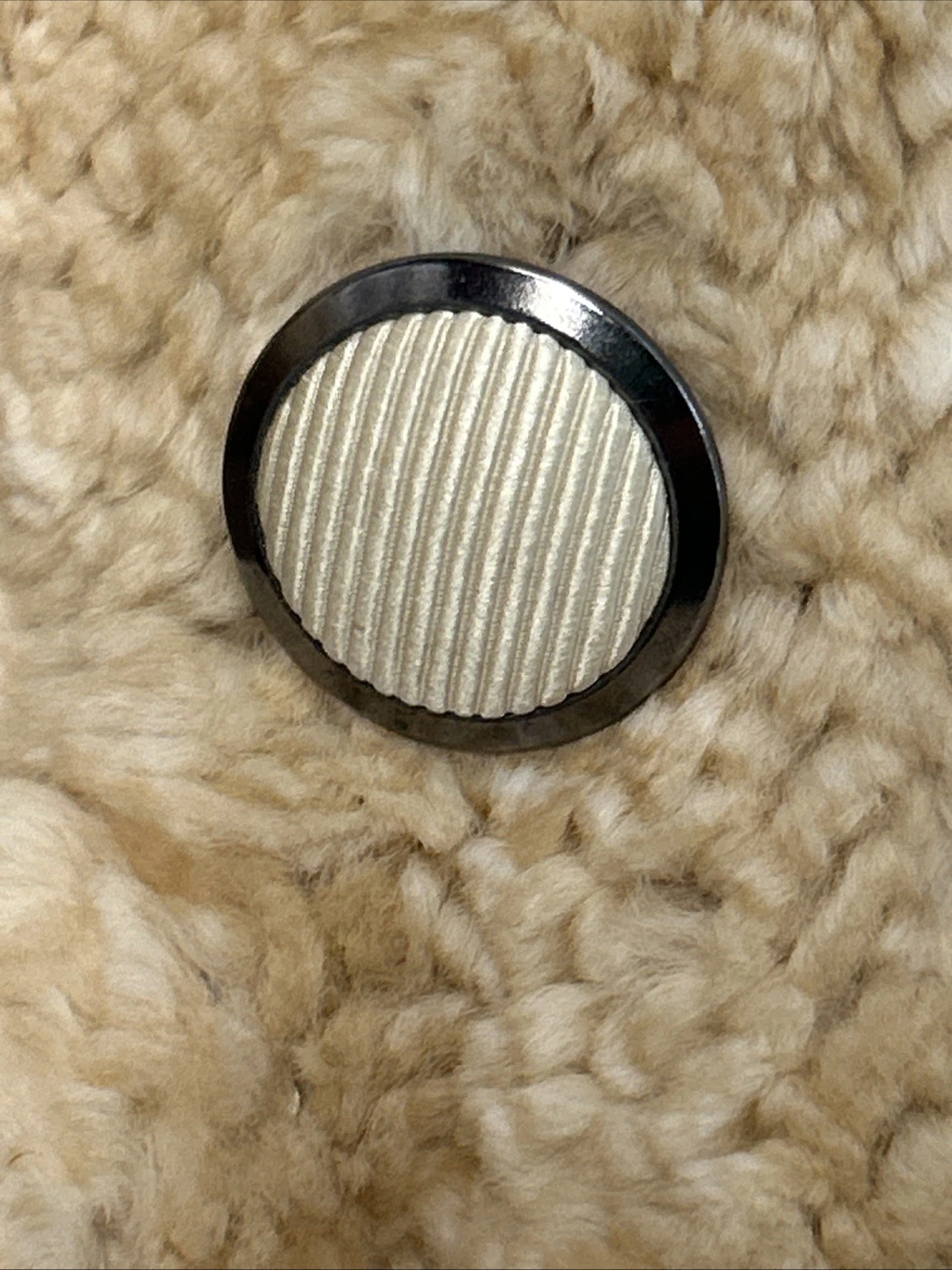 OFF WHITE Poncho pelliccia collezione Grinvest full zip cappuccio tasche avorio lusso vecchi so