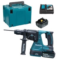 Makita Akku-Kombihammer Bohrhammer Abbruchhammer DHR243RTJ Set Mit 2 X 5 Ah Akku