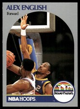 Alex English 1990-91 Hoops #94 Nuggets NBA READ FREE SHIPPING AutographDen