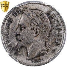 [#81904] France, Napoleon III, 50 Centimes, 1864, Bordeaux, Silver, PCGS, AU(55-