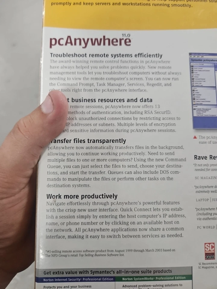 Symantec PcANYWHERE Host 11.0 (Retail) (1 User/s) - Full Version for Windows... - Image 3 of 3