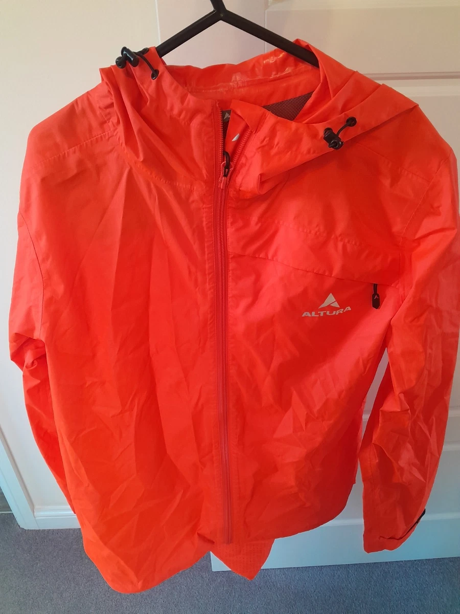 Altura Mens Cycling Nightvision Water Wind Jacket Road Gravel Orange Size Medium