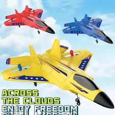 USA RC Plane 2.4G 2CH F22 Raptor EPP Remote Control Flying Glider W/ LED Lights