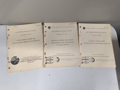 NASA Flight NOTEBOOKS Space Shuttle lyndon B Johnson & Manned Space Center 1970s