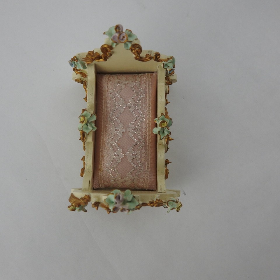 Vintage German Dollhouse Furniture Rocking Cradle Spielwaren Szalasi