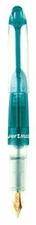  Papermate  Fountain Pen Translucent Green  2 Hearts On Nib Medium Pt Mini New 