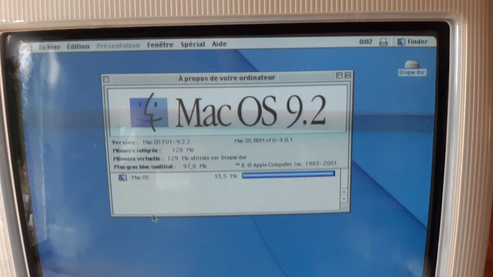 VINTAGE APPLE IMAC G3 M5521, Mac OS FU1 - 9.2.2, 128 Mo, avec Word - Photo 4/4
