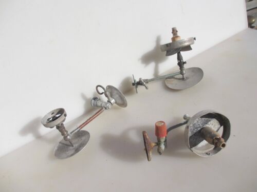 Antique Metal Gas Wall Lights Lamps Sconces Old Vintage Project x3 ODD - Picture 3 of 16