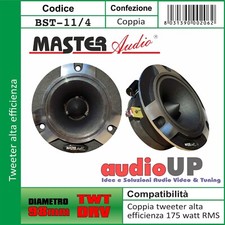 TWEETER TROMBA ALTA EFFICIENZA 100 WATT RMS OGIVA IN ALLUMINIO. COPPIA TWEETER