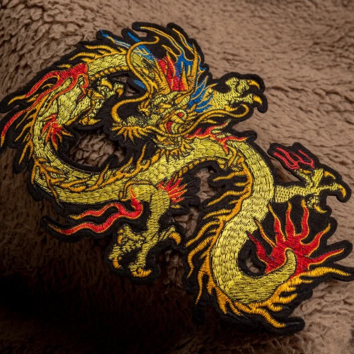 9 "Dragon Embroidery Ironing Sewing Patch Emblem Fabric DIY Coat- - Picture 2 of 7