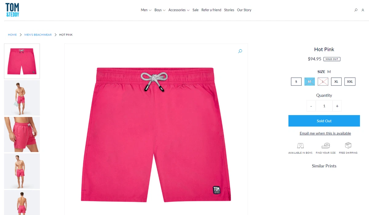 Tom and clearance teddy swim trunks