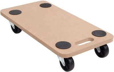 LoadSurfer 200kg Hand Dolly Furniture Wooden Trolley Cart Moving Platform Mover