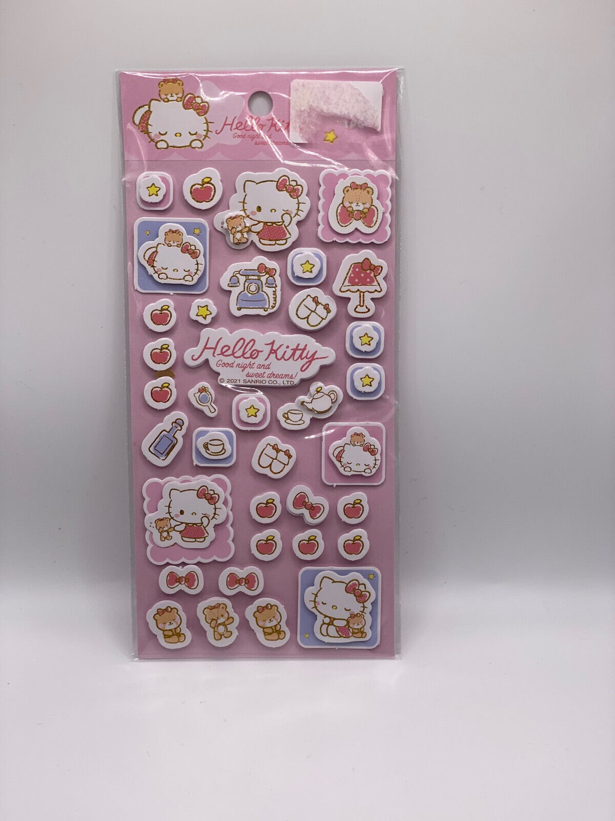 Hello Kitty Raised Sticker Sheet in Display- 6 PACK