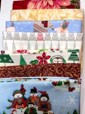 Cotton Fabric Fat Quarters Christmas & Winter Prints You Select Pieces