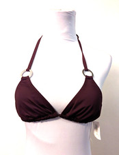 New Gap Body sz XS String Bikini Triangle swimsuit Top burgundy not padded 2109