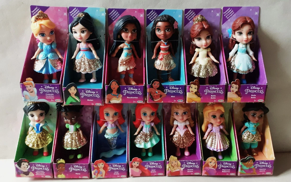 DISNEY PRINCESS MINI TODDLER 3 inch POSABLE DOLL CHOOSE YOUR FAVOURITE  JAKKS TOY