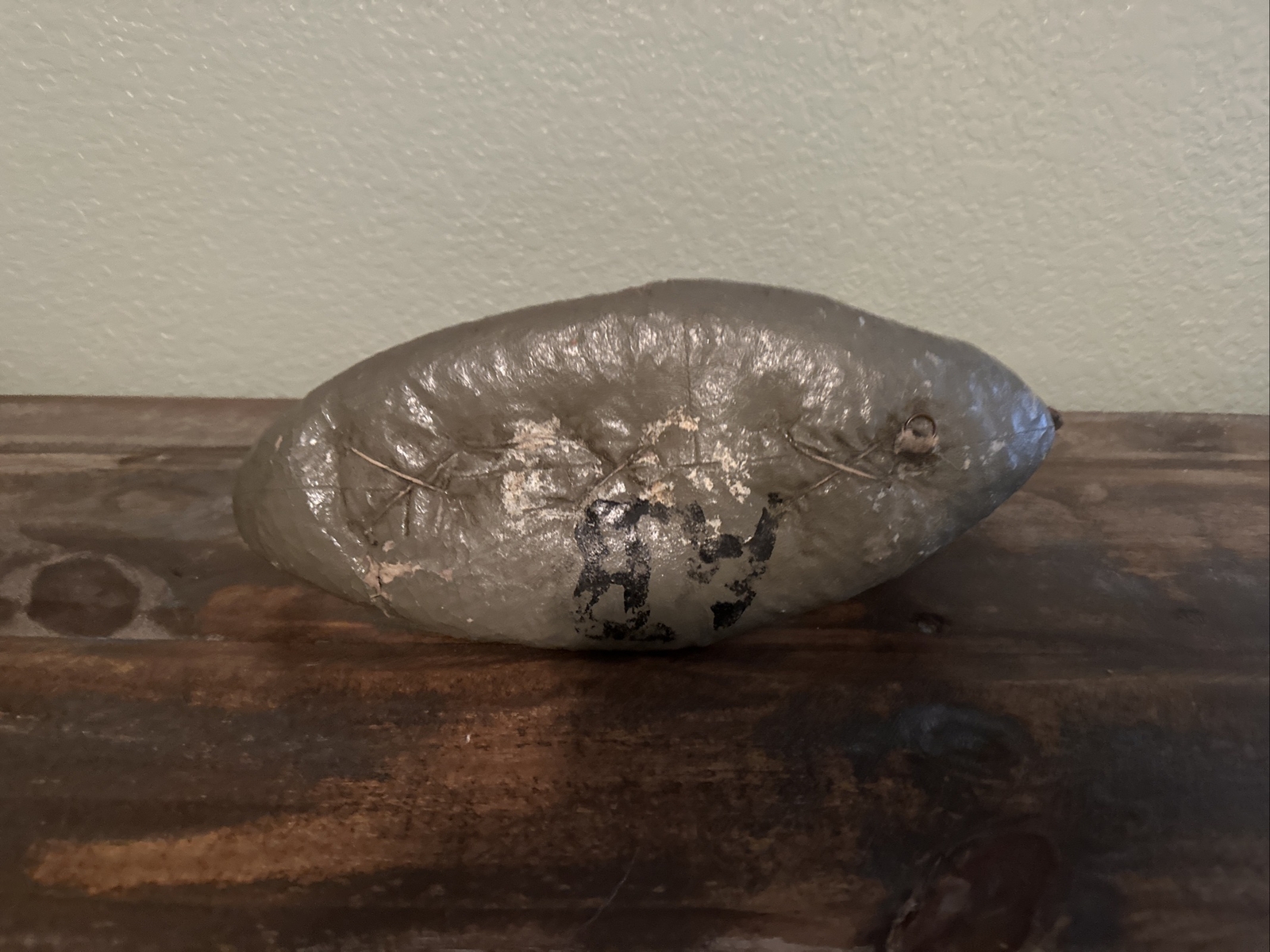 Antique 1800s Leather Decoy Duck by Homer Lawrence Glass Eyes