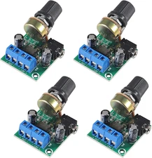 4Pcs LM386 10W Mini Power Amplifier Board Audio Amplifier Module DC 3-12V Volume