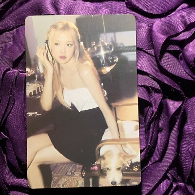 Rose BLACKPINK SEASON Girl KPOP Photo Goddess Card Rosie White Hank
