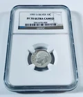 1997 S SILVER 10C PF 70 ULTRA CAMEO NGC Brown Label