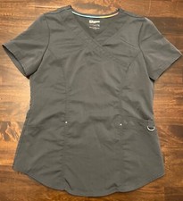 ScrubStar Ultimate Grey Nursing Scrub Top size XS