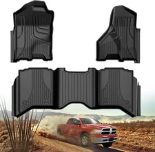 Floor Mats for 2013-2018 Dodge Ram 1500/2500/3500 Crew Cab | All Weather Floor M