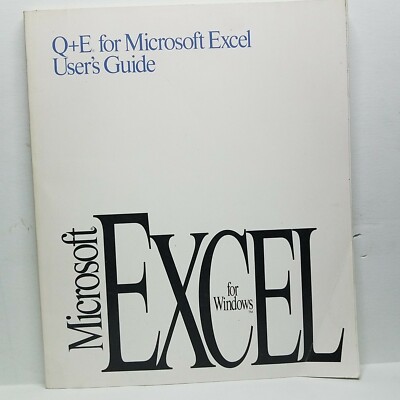 Q+E For Microsoft Excel Users Guide - Microsoft Excel For Windows