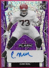 2022 Leaf Flash Football EVAN NEAL Rookie XRC Purple Autograph 2/20