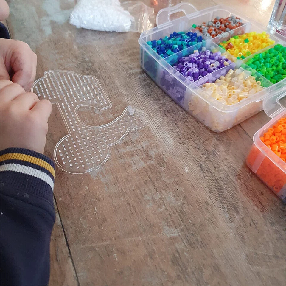 Bügelperlen Set 10600Stück Steckperlen mit Aufbewahrungsbox Bügelperlen Platten - Bild 4 von 4