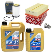 MotoröL Filter Set 5W-30 6 Liter + ÖLablassschraube FüR Skoda Vw Passat Golf 2.0
