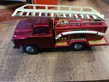Friction Fire TrucK with Siren In Box MF 163 6 Inch Toy Red