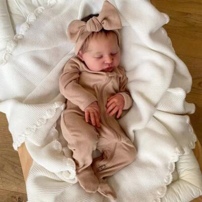 Real Life Reborn Baby Dolls 19'' Lifelike Newborn Doll Girl Soft Vinyl Silicone
