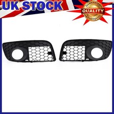 Pair Front Bumper Fog Lamp Lights Grill Grille For VW GOLF MK5 GTI 2006-2009 ZF