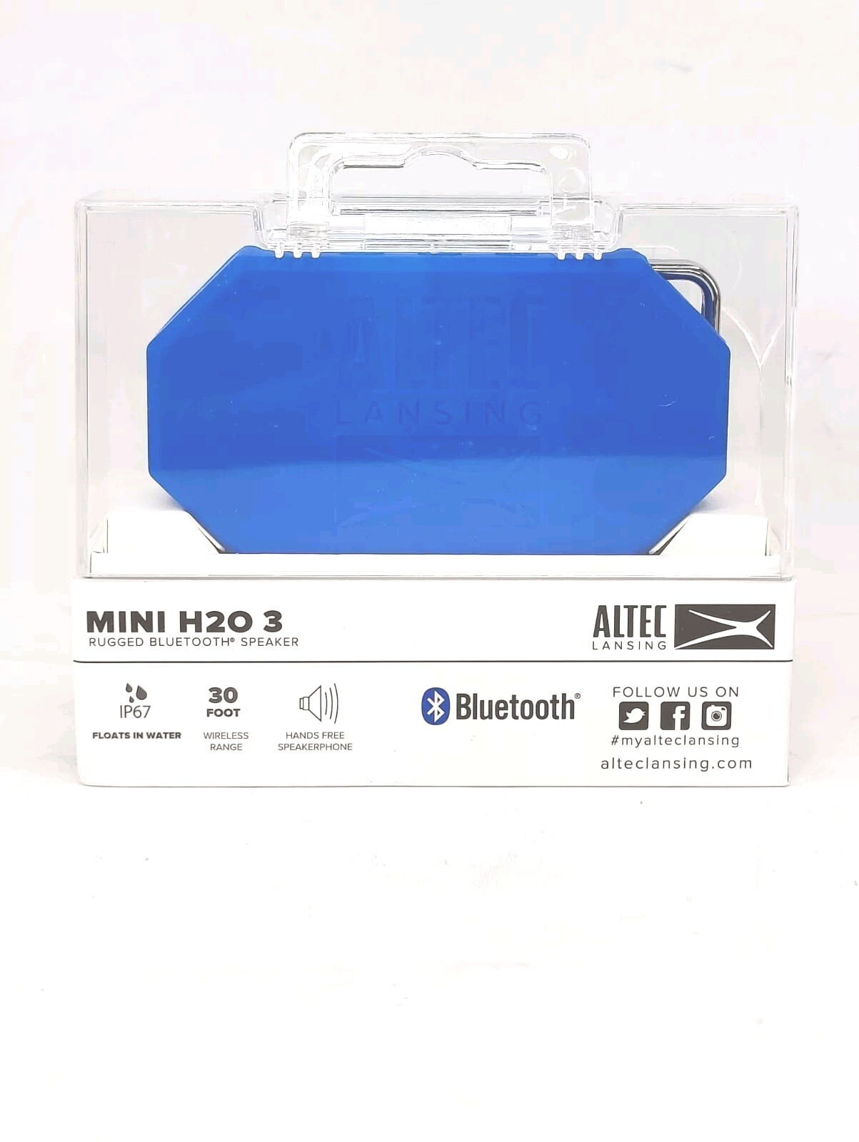 Altec Lansing Bluetooth Speaker Blue Mini H20 Rugged Waterproof   (IMW257-BLU)
