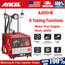 ANCEL AJ400 4-Cylinders Motorcycle Fuel Injector Tester Cleaner Heating Cleaning