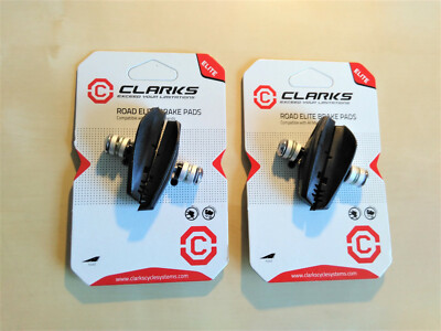 4 Stück * CLARKS * Crossbike / Rennradbremsbeläge Seitenzug Zangenbemse CPS250