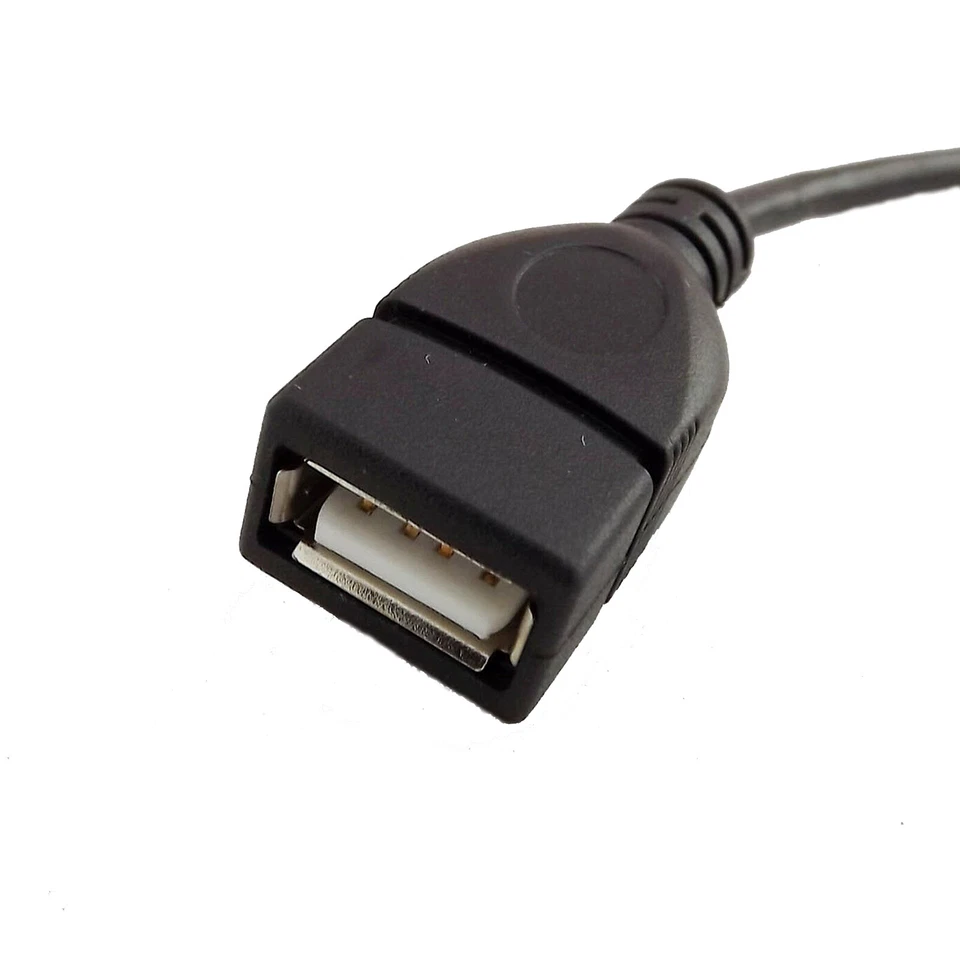 USB A Female Jack to USB 2.0 B Female Socket Panel Mount Extension Cable 1.5ft - Image 4 of 4