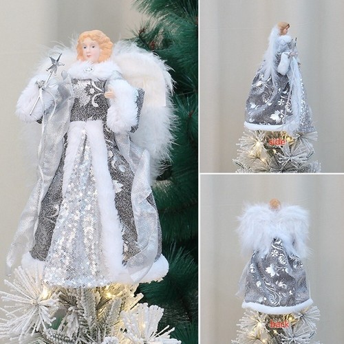 30cm Fairy Angel Ornaments Angel Tree Top Star Decorations Yard Cafe Home - Picture 5 of 15